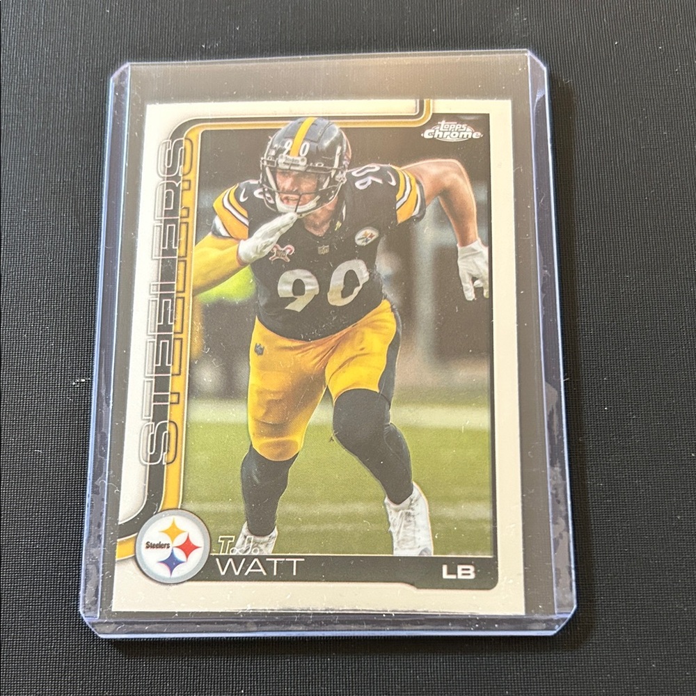Topps T.J. Watt Steelers Card - Black, Gold & White
